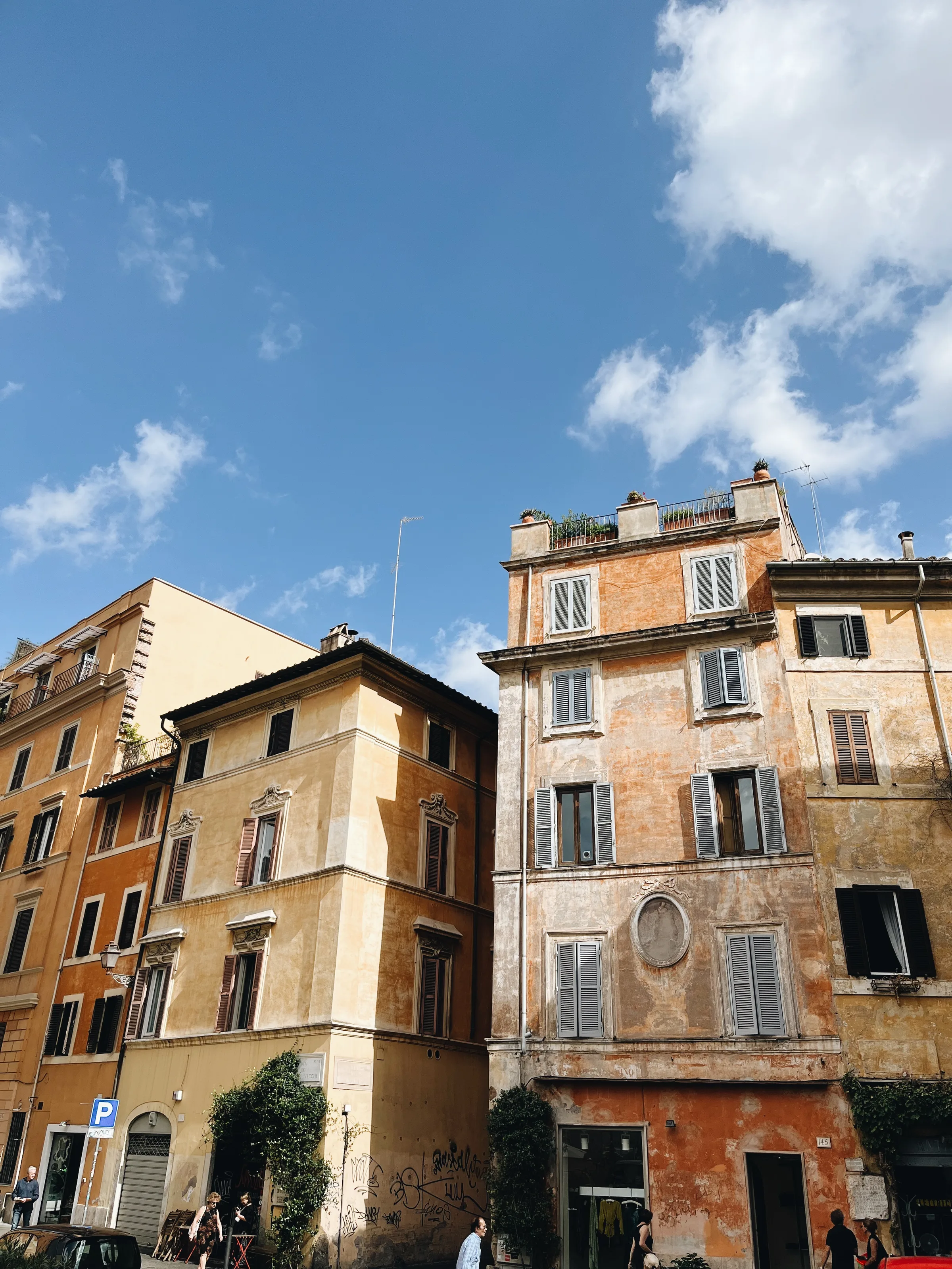 Cobblestone streets and warm stone facades